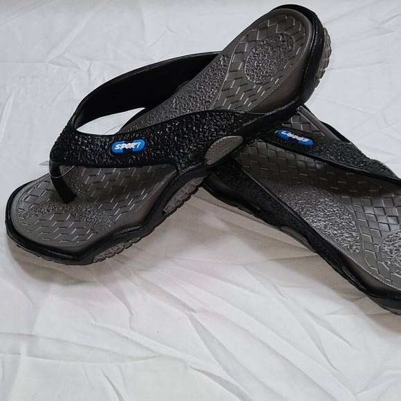 Flip-flops gray & black sandals - Picture 9 of 14